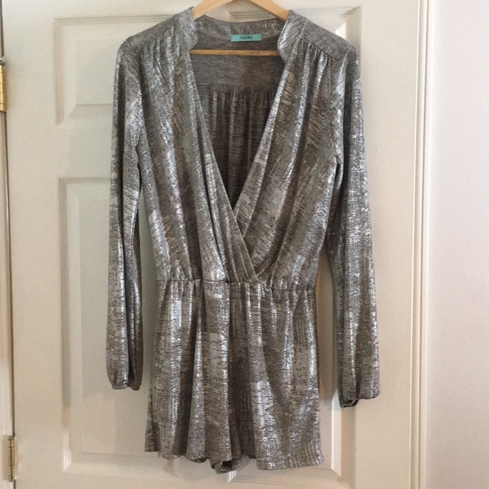 Silver/Black Romper/Jumper